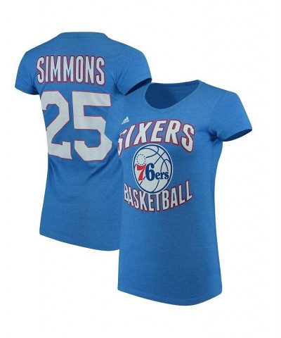 Women's Ben Simmons Royal Philadelphia 76ers Name and Number T-shirt Royal $17.10 Tops