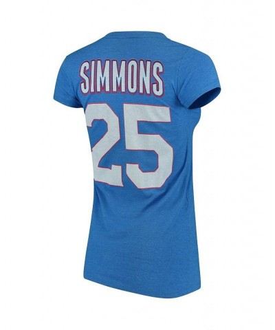 Women's Ben Simmons Royal Philadelphia 76ers Name and Number T-shirt Royal $17.10 Tops