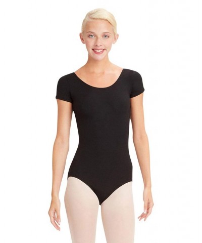 Short Sleeve Leotard Black $20.70 Tops