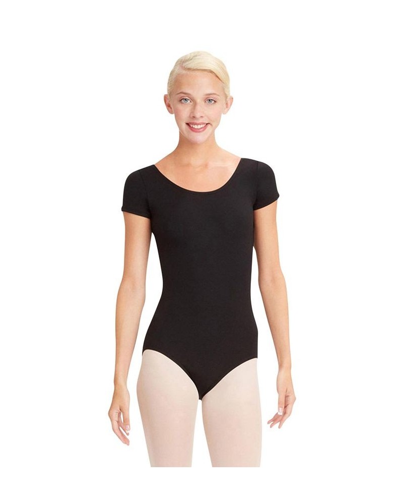 Short Sleeve Leotard Black $20.70 Tops