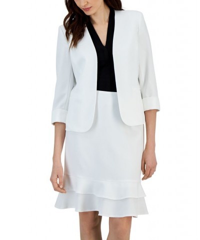 Women's Open-Front Jacket & Snap-Trim Sheath Dress Black $33.03 Dresses