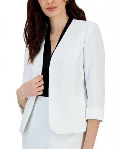 Women's Open-Front Jacket & Snap-Trim Sheath Dress Black $33.03 Dresses