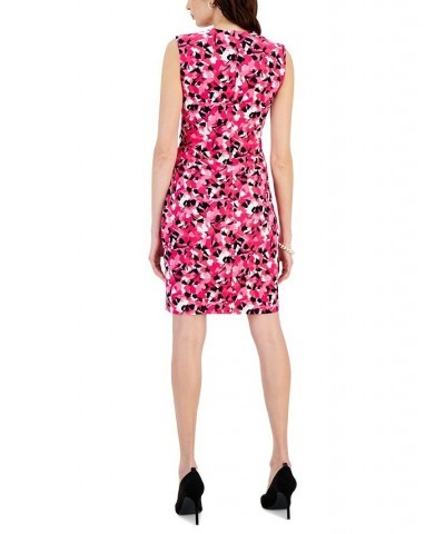 Petite Sleeveless Printed Wrap Dress Pink Perfection $54.45 Dresses