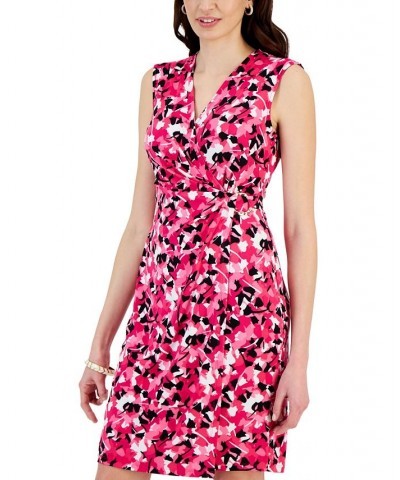 Petite Sleeveless Printed Wrap Dress Pink Perfection $54.45 Dresses