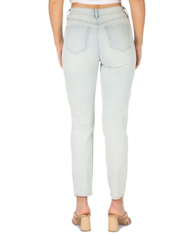 Juniors' High-Rise Mom Jeans Light Wash $14.10 Jeans