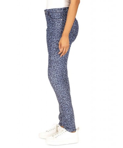 Women's Selma High Rise Straight Skinny Jeans Dusk Blue Animal $21.57 Jeans