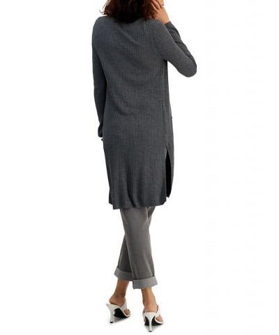 Women's Ribbed Duster Cardigan Gray $24.17 Sweaters