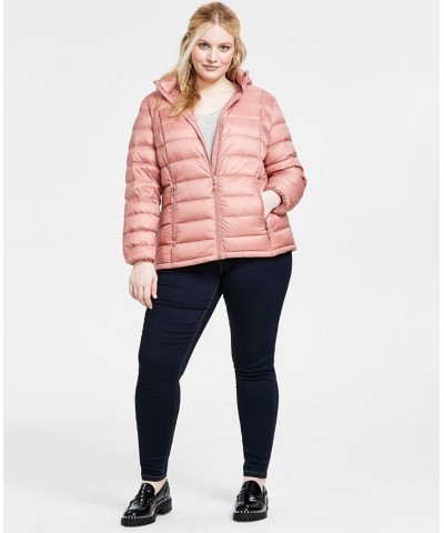 Women's Plus Size Hooded Packable Down Puffer Coat Bloom $34.19 Coats