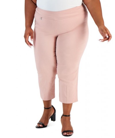 Plus Size Tummy-Control Capri Pants Rosedust $17.50 Pants