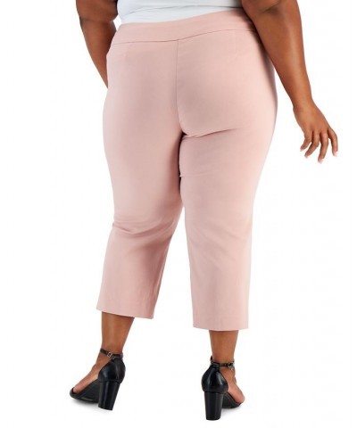 Plus Size Tummy-Control Capri Pants Rosedust $17.50 Pants