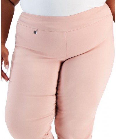 Plus Size Tummy-Control Capri Pants Rosedust $17.50 Pants