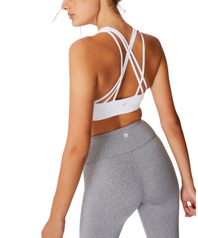 Strappy Sports Crop Bra White $11.50 Bras