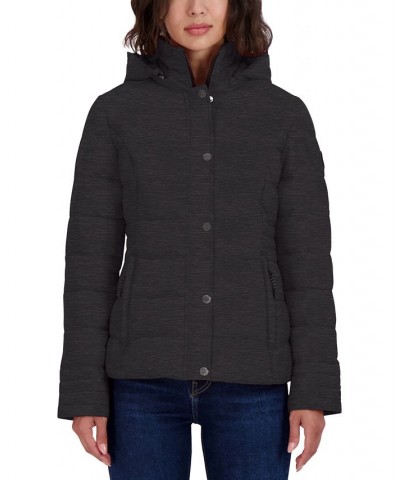 Women's Hooded Packable Puffer Coat Charcoal $64.40 Coats