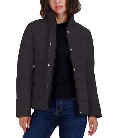 Women's Hooded Packable Puffer Coat Charcoal $64.40 Coats