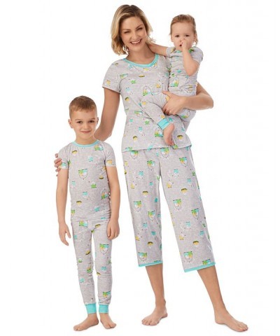 Women's Cropped 2-Pc. Mommy & Me Pajama Set Htr Gry Grd Novelty $30.36 Sleepwear