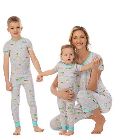 Women's Cropped 2-Pc. Mommy & Me Pajama Set Htr Gry Grd Novelty $30.36 Sleepwear