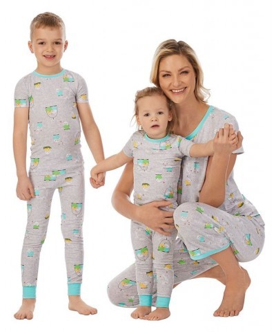 Women's Cropped 2-Pc. Mommy & Me Pajama Set Htr Gry Grd Novelty $30.36 Sleepwear