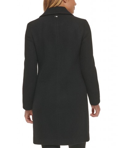 Women's Double-Breasted Reefer Coat Black $74.40 Coats