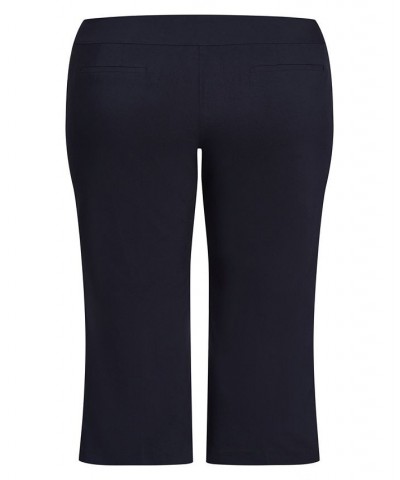 Plus Size Super Stretch Zip Pants with Petite Length Classic Navy $31.60 Pants