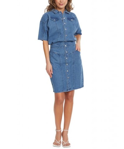 Women's Gloria Vanderbilt x Christian Siriano Dolman-Sleeve Denim Dress Pocomoke $44.79 Dresses