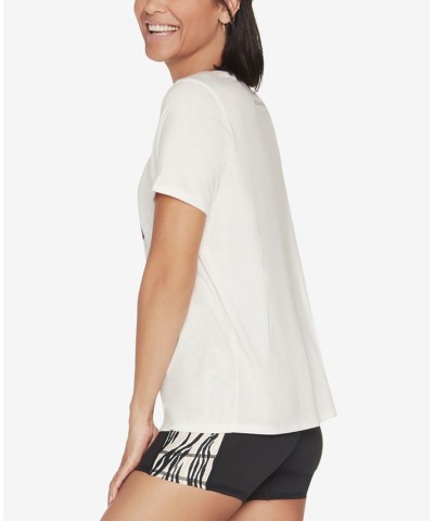 x Diane von Furstenberg Women's Midnight Kiss Crewneck T-Shirt White $16.69 Tops