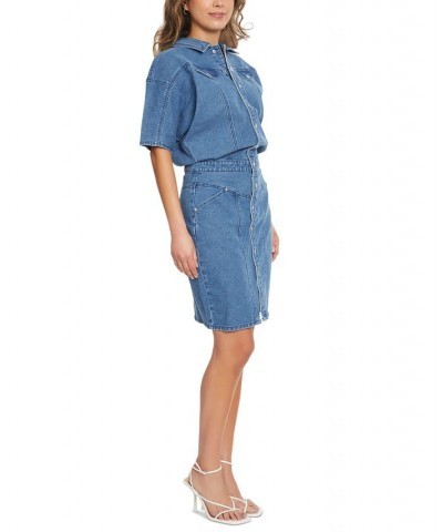 Women's Gloria Vanderbilt x Christian Siriano Dolman-Sleeve Denim Dress Pocomoke $44.79 Dresses