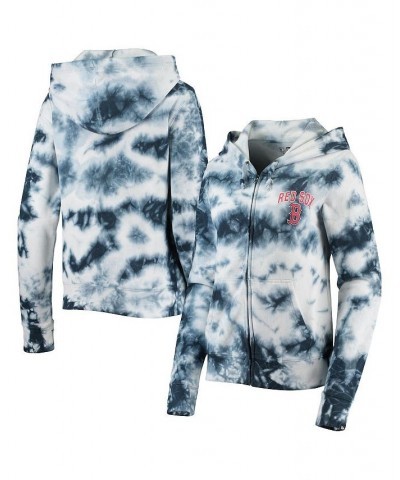 Women's Navy Boston Red Sox Tie-Dye Fleece Full-Zip Hoodie Navy $40.00 Sweatshirts