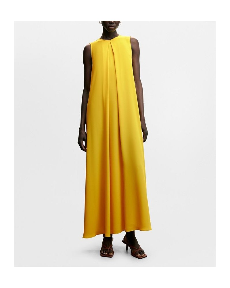 Women's Strap Flowy Dress Yellow $47.69 Dresses