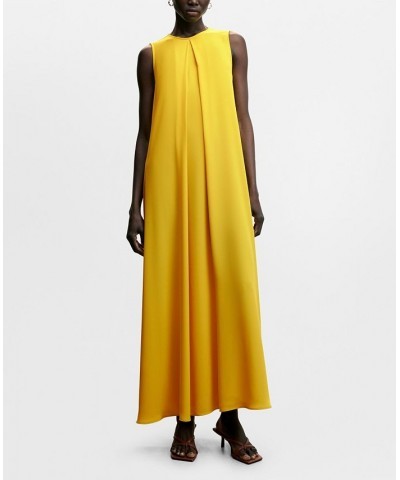 Women's Strap Flowy Dress Yellow $47.69 Dresses