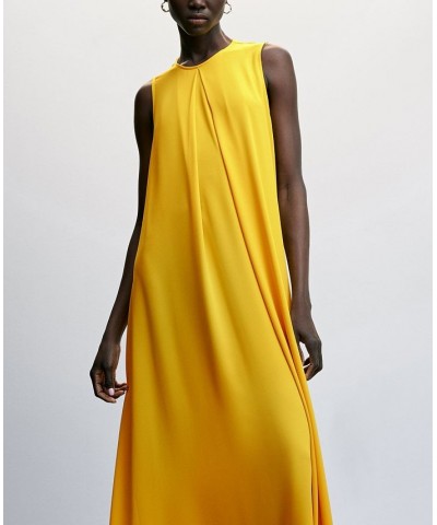 Women's Strap Flowy Dress Yellow $47.69 Dresses