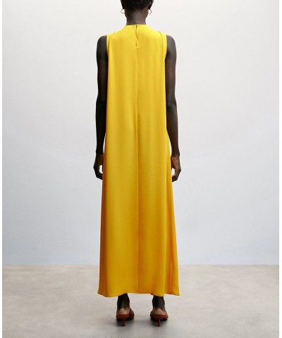 Women's Strap Flowy Dress Yellow $47.69 Dresses