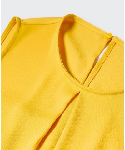 Women's Strap Flowy Dress Yellow $47.69 Dresses