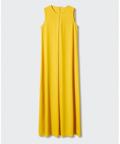 Women's Strap Flowy Dress Yellow $47.69 Dresses