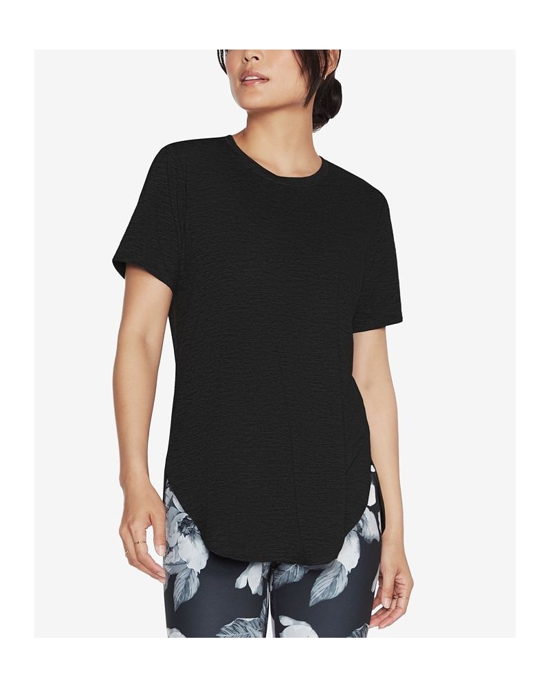 Women's GODRI Swift Tunic T-Shirt Black $18.11 Tops