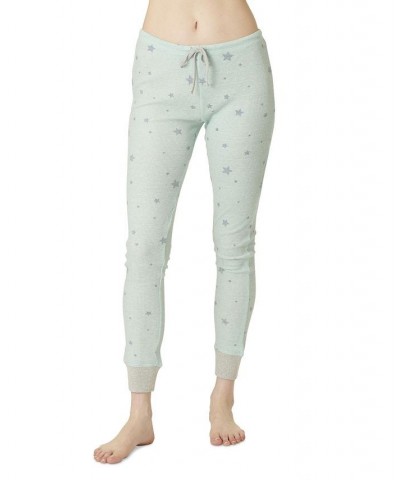 Women's Sweet Dreams Thermal Pajama Set Green $21.07 Sleepwear