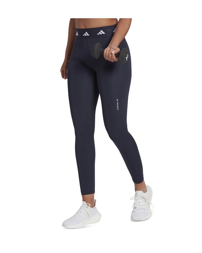 Women's Techfit 7/8 Training Leggings Blue $21.20 Pants