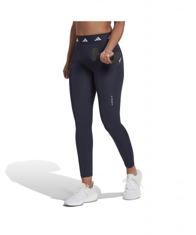 Women's Techfit 7/8 Training Leggings Blue $21.20 Pants