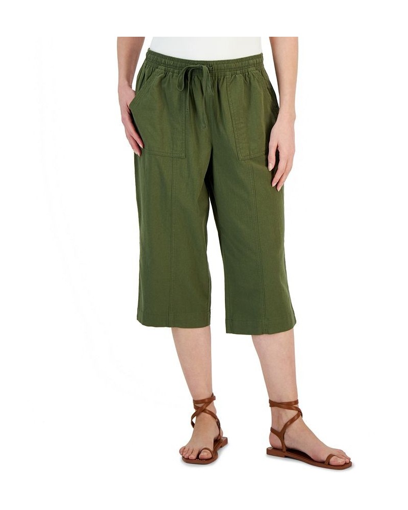 Women's Quinn Cotton Pull-On Capri Pants Winter Moss $14.19 Pants