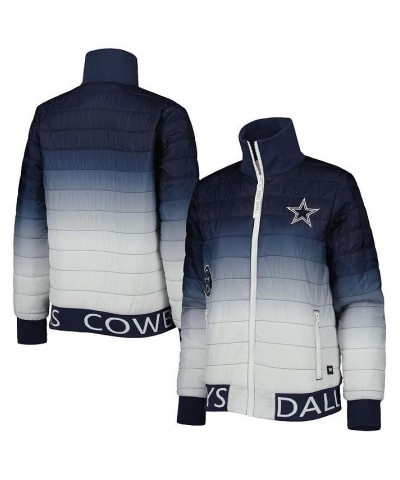 Women's Navy Silver Dallas Cowboys Color Block Full-Zip Puffer Jacket Navy, Silver $87.40 Jackets