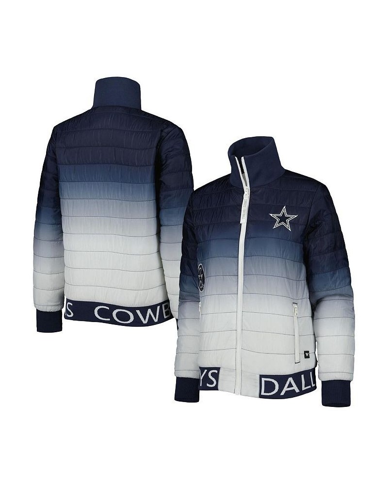 Women's Navy Silver Dallas Cowboys Color Block Full-Zip Puffer Jacket Navy, Silver $87.40 Jackets