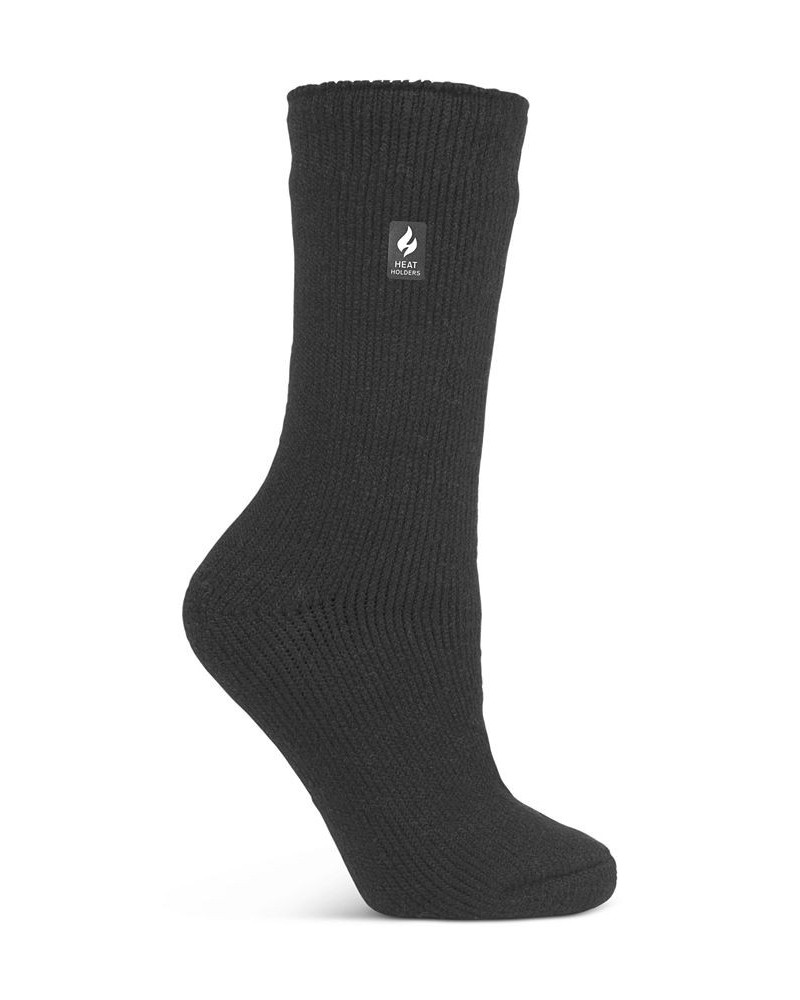 Women's Camellia Solid Crew Socks Purple $12.68 Accessories