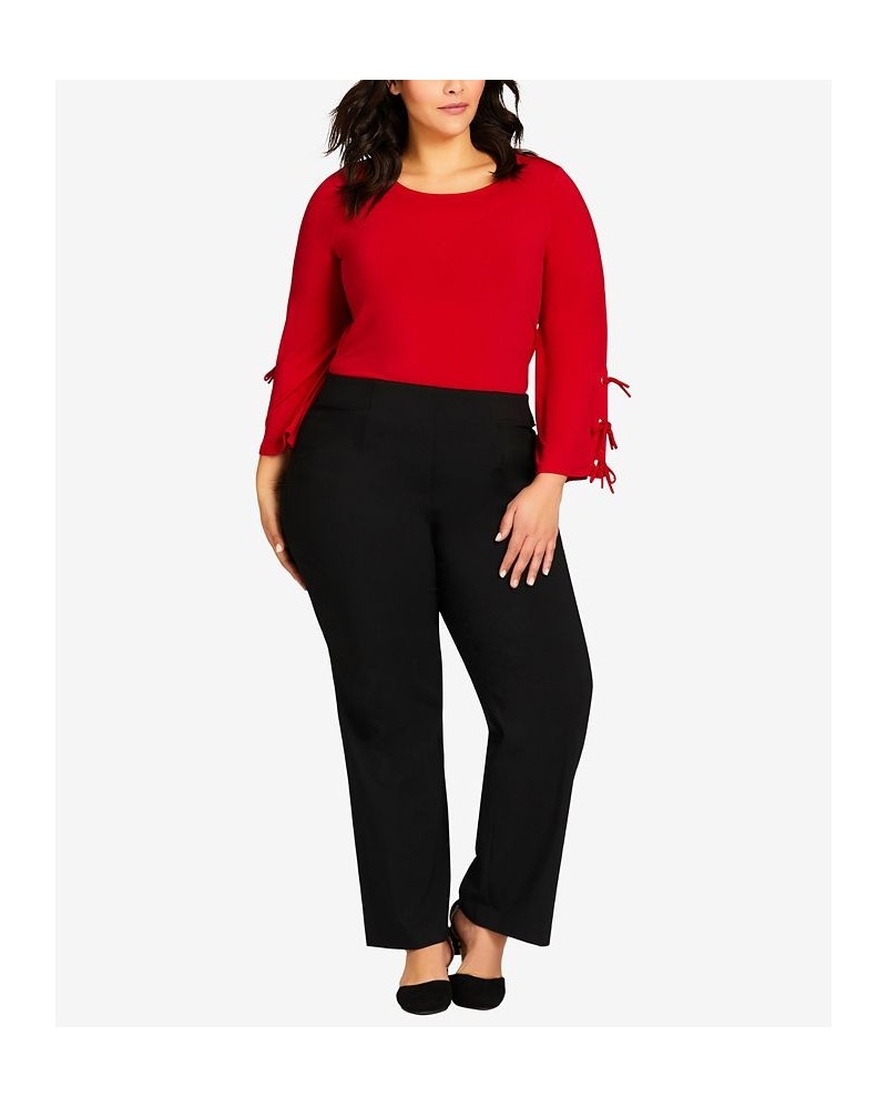 Plus Size Super Stretch Bootcut Average Pants Black $26.65 Pants