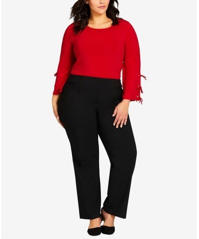 Plus Size Super Stretch Bootcut Average Pants Black $26.65 Pants