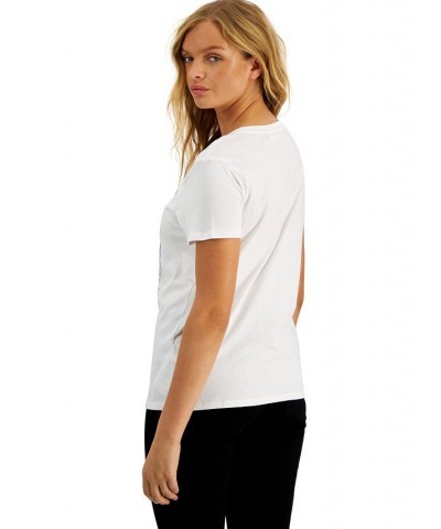 Women's Vintage Magazine Organic Cotton Short-Sleeve Tee Pure White $16.38 Tops