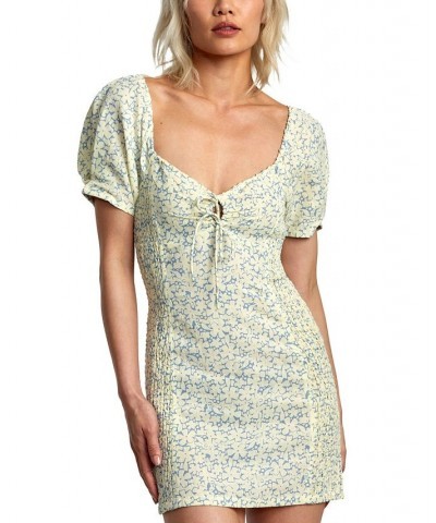 Juniors' Gretel Empire-Waist Short-Sleeve Dress Lemon $40.42 Dresses