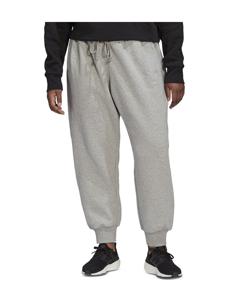 Plus Size All-Season Pull-On Fleece Joggers Gray $22.00 Pants