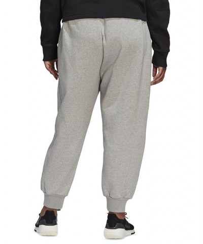 Plus Size All-Season Pull-On Fleece Joggers Gray $22.00 Pants