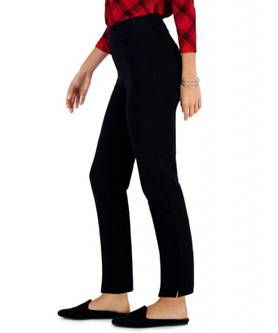 Cambridge Petite Tummy-Control Ponté-Knit Pants Blue $17.89 Pants