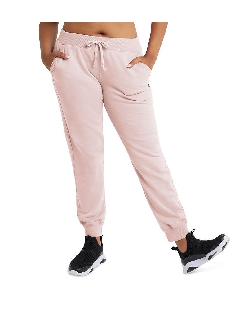 Women's Powerblend Fleece Sweatpant Jogger Pink $19.61 Pants