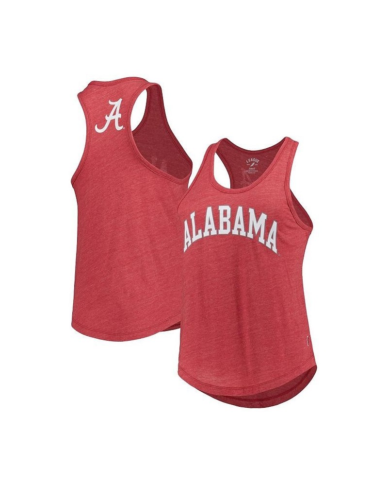 Women's Alabama Crimson Tide Two-Hit Intramural Tri-Blend Scoop Neck Racerback Tank Top Red $25.91 Tops